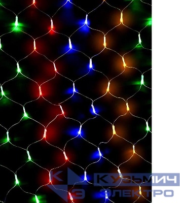 Гирлянда-сетка NTLD144C-M 1.5х1м 144LED разноцвет. IP20 соединяемая до 3мод. SHLights 4610003328672