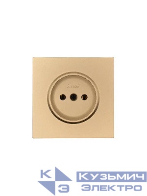 Розетка 1 мест. б/з ПБТ СП ZIMA IP20 16А безвинт. зажим зол. LEZARD 704-3688-121BQC