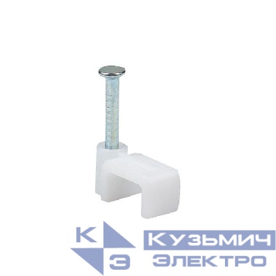 Скоба крепежная квадратная плоская 7мм (уп.50шт) EKF plcn-ss-7