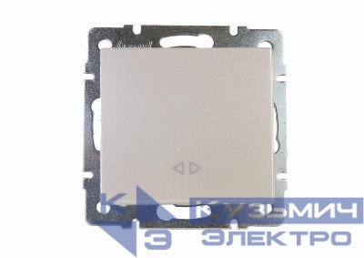 Выключатель промежуточный 1-кл. СП Rain IP20 механизм жемчуж./бел. перламутр. LEZARD 703-3088-107