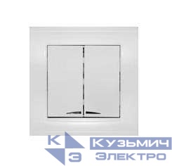 Выключатель 2-кл. СП Бриллиант 10А IP20 с подсветкой бел. UNIVersal 7947410