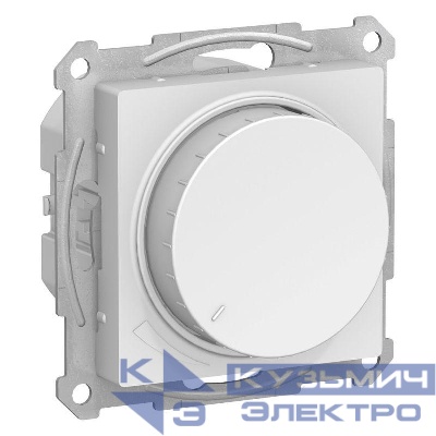 Светорегулятор поворотно-нажимной AtlasDesign 400Вт механизм бел. SE ATN000123