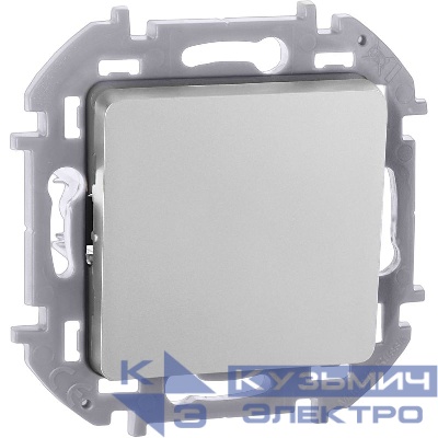 Выключатель кнопочный Inspiria 6А 250В без фиксации НО/НЗ механизм алюм. IEK 673692