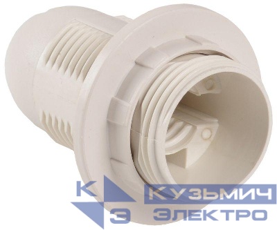 Патрон электрич. E14 Ппл14-02-К12 с кольцом пластик. бел. (с этикет.) IEK EPP21-02-01-K01