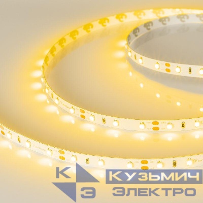Лента светодиодная RT-A60-8mm 12V Yellow 4.8Вт/м IP20 2835 открыт. (уп.5м) Arlight 010521(2)