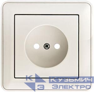 Розетка 1-м СП W59 16А IP20 без заземл. защ. шторки бел. SE RS16-151-18