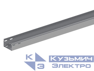 Лоток монтажный прямой замковый неперфорированный 100х100 L2000 сталь 1мм ЛПНЗ.100.100.2000.1.1 СОЭМИ Н0121141622