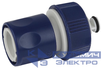 Соединитель-коннектор с аквастопом для шланга 19мм (3/4) пластик (50/2 Green Apple Б0017771