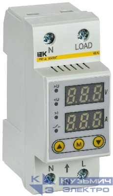 Реле напряжения и тока РНТ-д 1ф 36мм 63А KARAT IEK IVC21-1-63