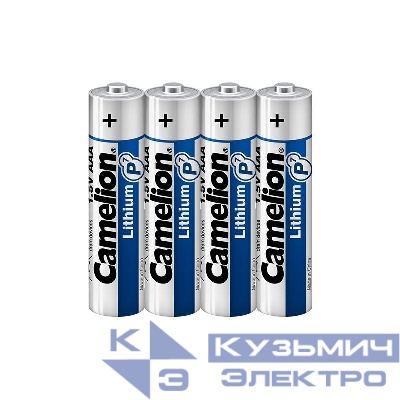 Элемент питания литиевый AAA/FR03 Lithium SP4 FR03-SP4 батарейка 1.5В (уп.4шт) Camelion 15242