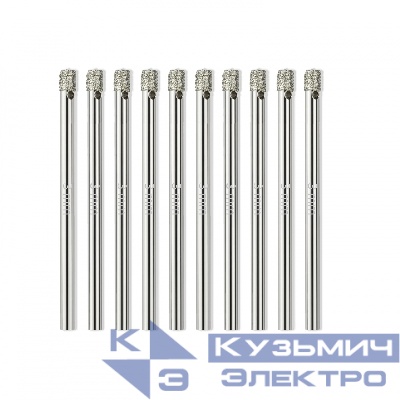 Diamond Industrial Коронка алмазная по стеклу и керамике 3 мм (10 шт.) Diamond Industrial