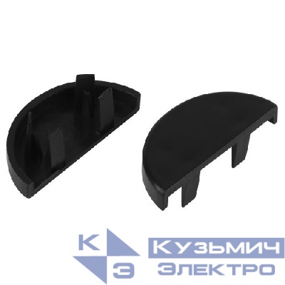 Заглушка для кабель-канала полукруглого 30х13 EC-KK-30-13-GR графит (уп.2шт) Эра Б0064968