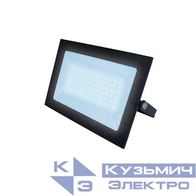 Прожектор светодиодный ULF-F21-70W/6500K IP65 200-250В BLACK дневной свет 6500К корпус черн. Uniel UL-00007366