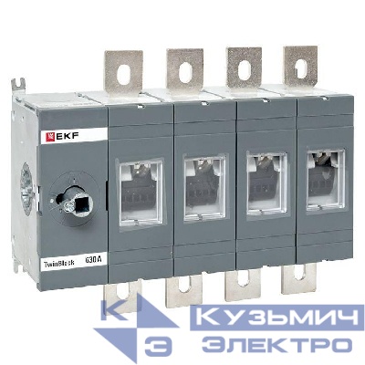 Рубильник 4п 630А без рукоятки управления TwinBlock EKF tb-s-630-4p