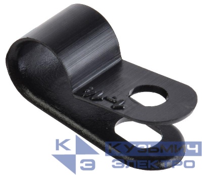 Скоба крепежная 6мм нейлон. черн. (уп.50шт) IEK USK11-06-050-K02