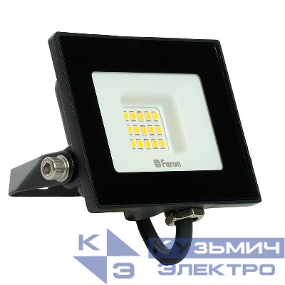 Прожектор светодиодный LL-919 20Вт 4000К IP65 AC 220В/50Гц 2835SMD черн. FERON 29493