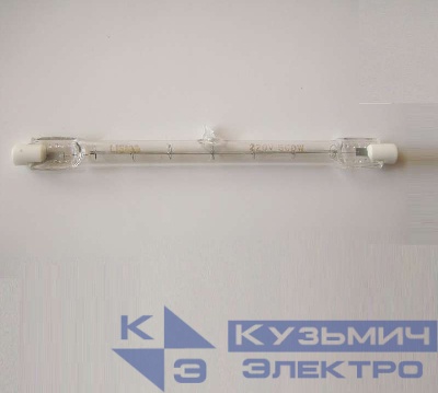 Лампа галогенная КГ 220-500-5 500Вт линейная R7s 220В Лисма 350166000
