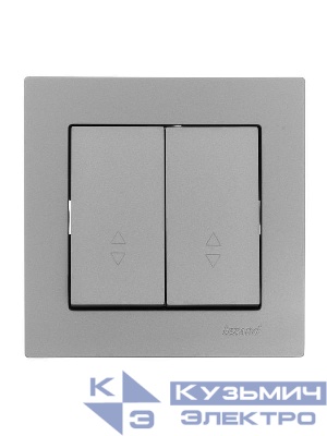 Переключатель проходной 2-кл. СП Vesna механизм платина LEZARD 742-3588-106