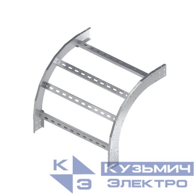 Угол лестничный вертикальный внешний 90град. 100х200 R600 гор. оцинк. DKC ULOD612HDZ