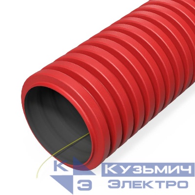 Труба гофрированная двустенная ПНД гибкая d50мм SN38 тип 750 красн. (уп.150м) Промрукав PR15.0276