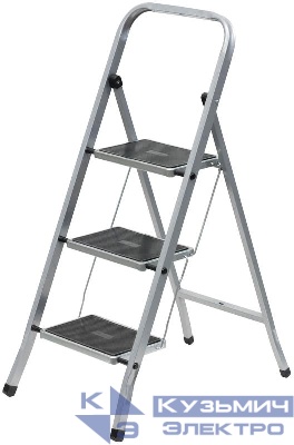 Лестница-стремянка 3 широкие ступ. Н=113см 5.2кг сталь FIT 65382