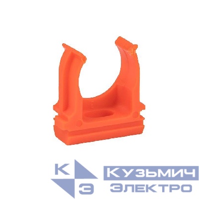 Держатель для труб (клипса) d20мм оранж. (уп.10шт) Plast EKF derj-z-20o