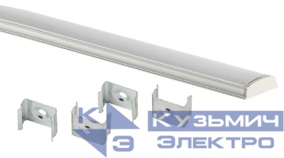 Комплект с гибким накладным анодир. профилем CAB291 15х6.5мм 2м 1506G Эра Б0041245