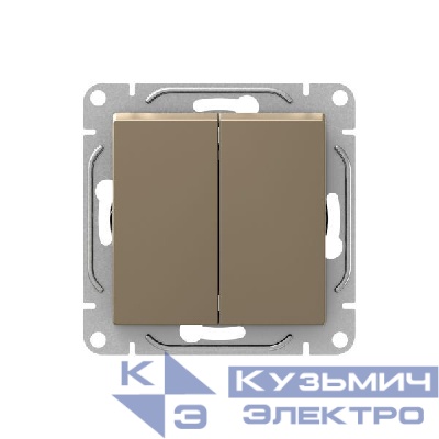 Выключатель 2-кл. СП Эпика механизм шампань EKF UP1-SWC-20