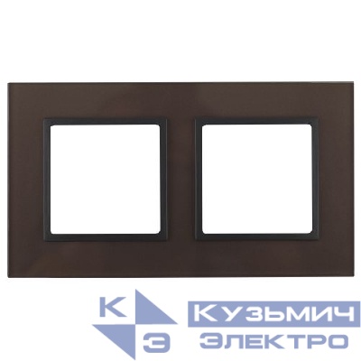 Рамка 2-м 14-5102-13 стекло Elegance бронза+антрацит ЭРА Б0034493
