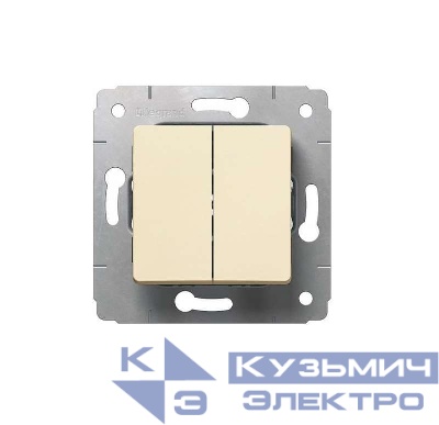 Механизм выключателя 2-кл. СП CARIVA 10А IP20 сл. кость Leg 773758