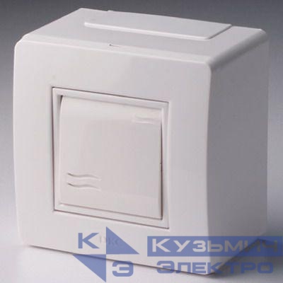 Коробка с выключателем 1-кл. 2мод. ОП Brava 16А IP20 PDD-N60 бел. DKC 10002