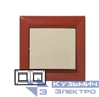 Рамка 2-м Valena горизонт. терра Leg 770012