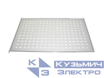 Полка для стоек 628-800мм (Ш*Г 445x804), с фронтальными направляющими, нагрузка до 50кг, без крепежа, серая, "М"