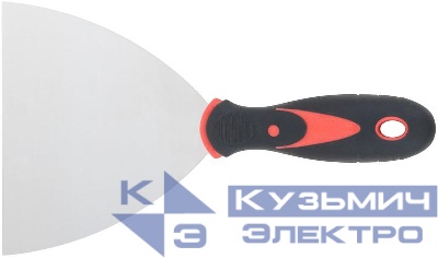 Шпатель 5дюйм (125мм) прорезиненная ручка нерж. сталь КУРС 06707