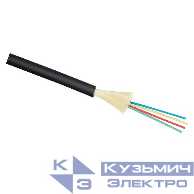 Кабель волоконно-оптический 50/125 (OM3) многомод. 24 волокна плотное буферное покрытие (tight buffer) внутр./внешн. -40-+60град.C LSZH черн. Cabeus 8522c