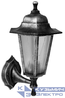 Светильник садово-парковый PP4101/02 C42 НБУ 06-60-001 У1 "Леда1" 6-гран. пласт. +пласт. черн. серебро Camelion 13836