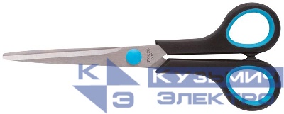 Ножницы бытовые нержавеющие прорезиненные ручки толщина лезвия 1.8мм 175мм FIT 67375