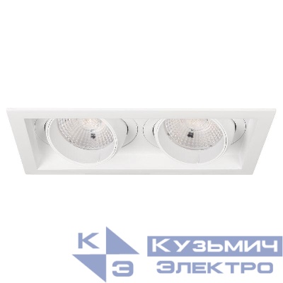 Светильник MS-VORTEX-BUILT-S250x140-2x30W Day4000 WH-WH 50 deg 230В 2х30Вт 4000К IP20 метал. Arlight 042370