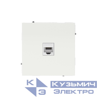 Розетка компьютерная 1-м KANT RJ45 кат.5E без шторки бел. магнолия DKC 7000663