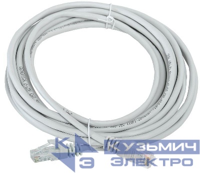 Патч-корд кат.5E UTP 5м сер. GENERICA PC01-C5EU-5M-G