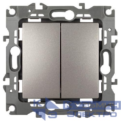 Переключатель 2-кл. Эра12 12-1106-16 250В 10АХ титан Эра Б0065695