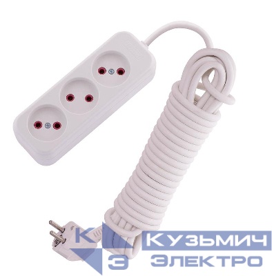 Удлинитель 3х7м без заземл. 16А IP20 Lila LEZARD 720-0307-303