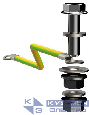 Точка заземления внешняя TITAN IEK TI-00D-GP