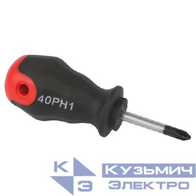 Отвертка PH 1х40мм крестовая двухкомпонентн. рукоятка ЭРА Б0055839