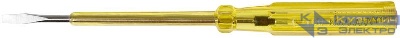 Отвертка индикаторная 100-500В 190мм желт. ручка КУРС 56502