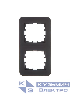 Рамка 2-м ASTI вертикал. черн. бархат LEZARD 7081-4200-152