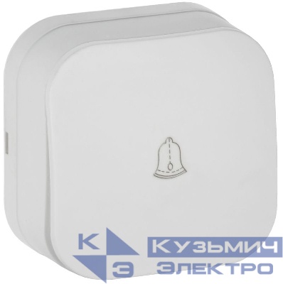 Выключатель 1-кл. ОП GLORY ВСс20-1-0-ХБм 10А самовозврат. бел. матов. IEK EVH14-K01M-10