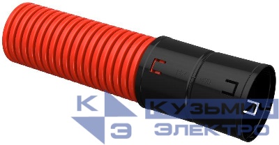 Труба гофрированная двустенная ПНД гибкая d90мм с муфтой красн. (уп.50м) IEK CTG12-090-K04-050-R