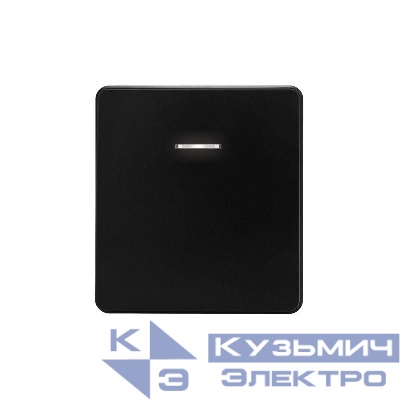 Выключатель 1-кл. СП ROUND MIELE 10А с подсветкой оникс Kranz KR-78-0713-3