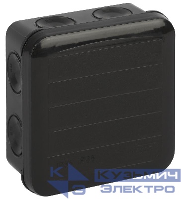 Коробка распределительная ОП 85х85х45мм двухкомпонентн. 8 вводов IP65 черн. Ruvinil 67240Ч